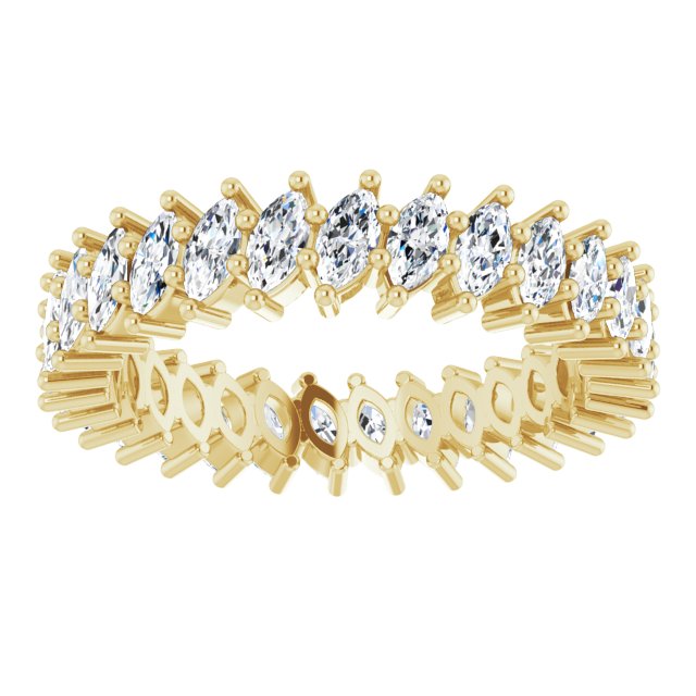 Floating 2.03 tcw Marquise Diamond EF/VS1+ Eternity Ring in 18KY | ViewS Floating 2.03 tcw Marquise Diamond EF/VS1+ Eternity Ring in 18KY | ViewS