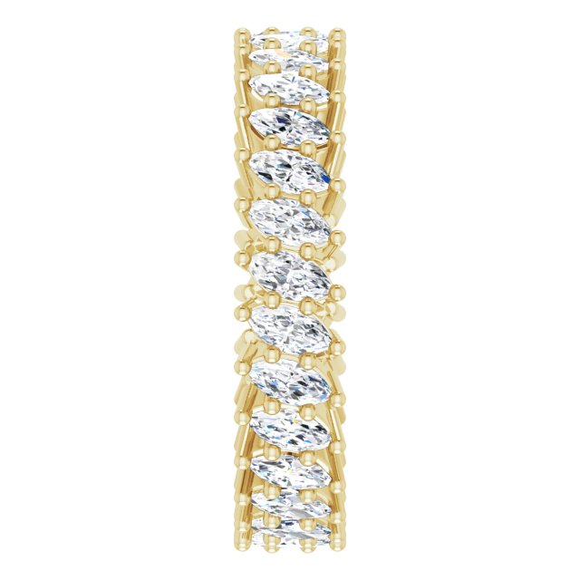 Floating 2.03 tcw Marquise Diamond EF/VS1+ Eternity Ring in 18KY | ViewE Floating 2.03 tcw Marquise Diamond EF/VS1+ Eternity Ring in 18KY | ViewE
