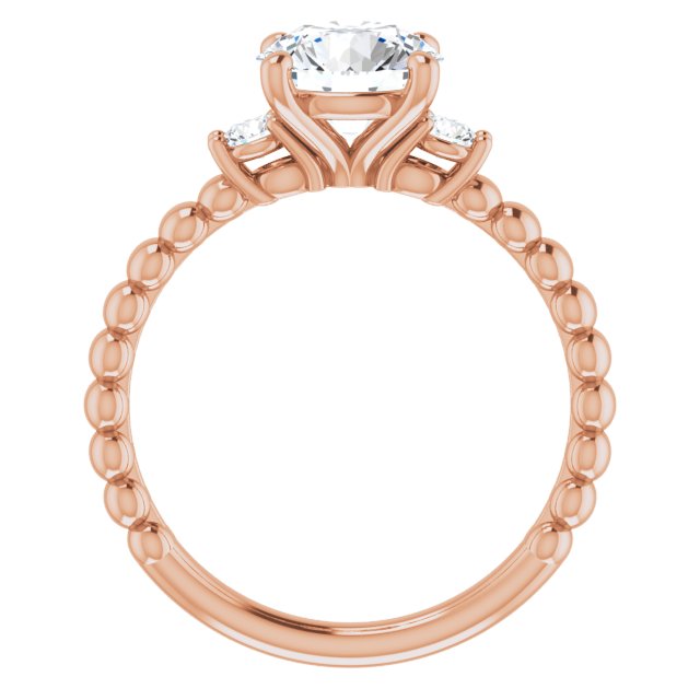1.64 tcw Round Lab-Grown GH/VS2+ Modern Three Stone Engagement Ring in 14KR | ViewB_4 1.64 tcw Round Lab-Grown GH/VS2+ Modern Three Stone Engagement Ring in 14KR | ViewB_4