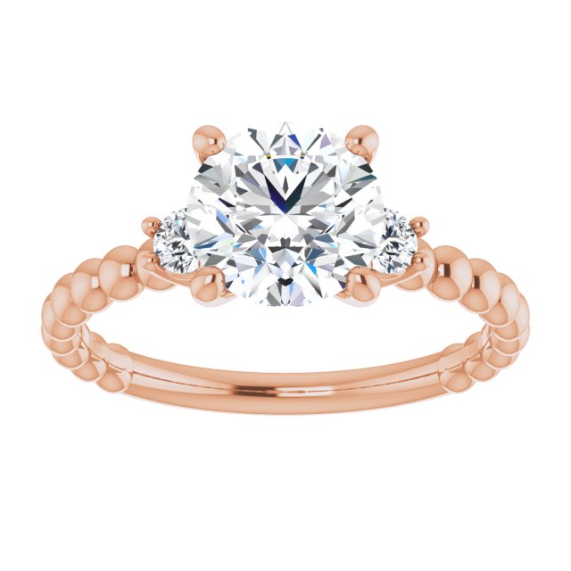 1.64 tcw Round Lab-Grown GH/VS2+ Modern Three Stone Engagement Ring in 14KR | ViewS 1.64 tcw Round Lab-Grown GH/VS2+ Modern Three Stone Engagement Ring in 14KR | ViewS