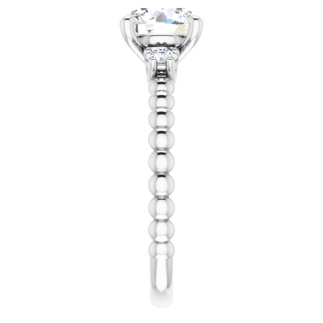 1.64 tcw Round Lab-Grown GH/VS2+ Modern Three Stone Engagement Ring in 14KW | ViewE 1.64 tcw Round Lab-Grown GH/VS2+ Modern Three Stone Engagement Ring in 14KW | ViewE
