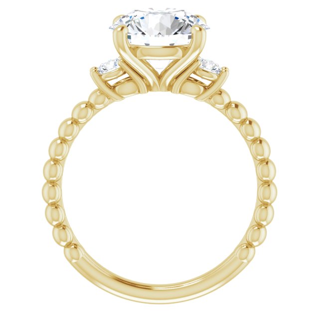 2.90 tcw Round Lab-Grown GH/VS2+ Modern Three Stone Engagement Ring in 18KY | ViewB_4
