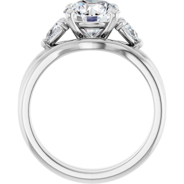 2.42 tcw Round Lab-Grown GH/VS2+ Cathedral Three Stone Engagement Ring in 14KW | AllComponents_ViewB_4