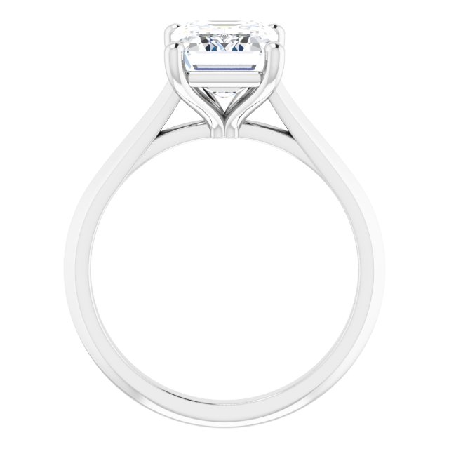 2.52 carat Emerald Diamond D/VVS2+ Vintage Solitaire Engagement Ring in PLAT | ViewB_4 2.52 carat Emerald Diamond D/VVS2+ Vintage Solitaire Engagement Ring in PLAT | ViewB_4