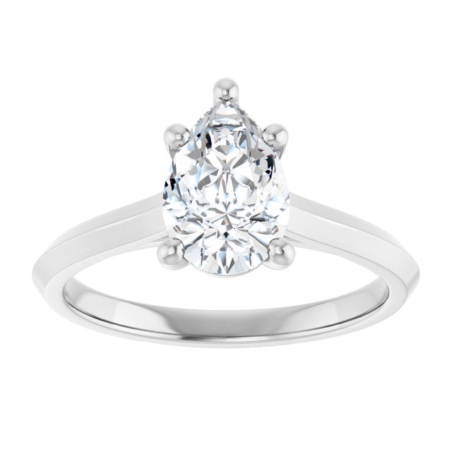 1.50 carat Pear Lab-Grown GH/VS2+ Vintage Solitaire Engagement Ring in 14KW | ViewS 1.50 carat Pear Lab-Grown GH/VS2+ Vintage Solitaire Engagement Ring in 14KW | ViewS