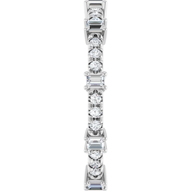 Alternating 0.54 tcw Straight Baguette Lab-Grown EF/VS1+ Eternity Ring in PLAT | ViewE Alternating 0.54 tcw Straight Baguette Lab-Grown EF/VS1+ Eternity Ring in PLAT | ViewE