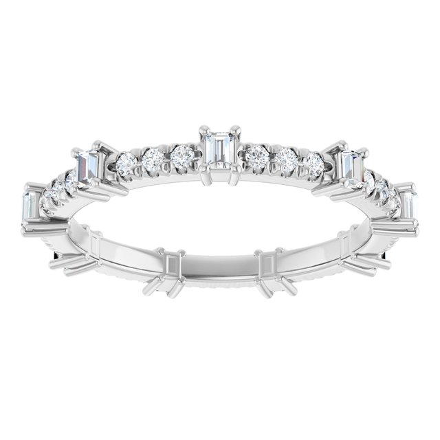 Alternating 0.54 tcw Straight Baguette Lab-Grown EF/VS1+ Eternity Ring in PLAT | ViewS Alternating 0.54 tcw Straight Baguette Lab-Grown EF/VS1+ Eternity Ring in PLAT | ViewS