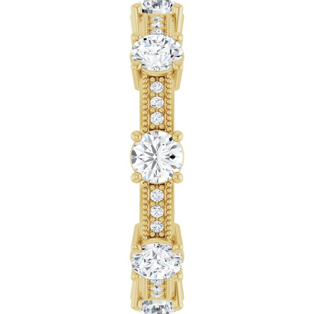 Alternating 1.96 tcw Round Diamond D/VVS2+ Eternity Ring in 18KY | ViewE Alternating 1.96 tcw Round Diamond D/VVS2+ Eternity Ring in 18KY | ViewE