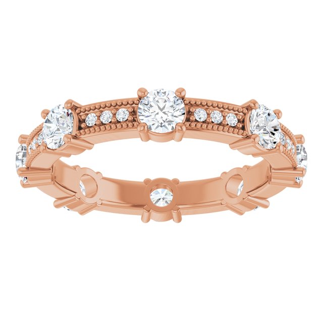 Alternating 1.40 tcw Round Diamond D/VVS2+ Eternity Ring in 18KR | ViewS Alternating 1.40 tcw Round Diamond D/VVS2+ Eternity Ring in 18KR | ViewS