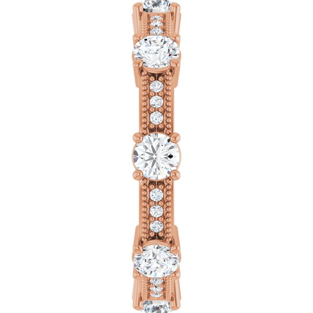 Alternating 1.40 tcw Round Diamond D/VVS2+ Eternity Ring in 18KR | ViewE Alternating 1.40 tcw Round Diamond D/VVS2+ Eternity Ring in 18KR | ViewE