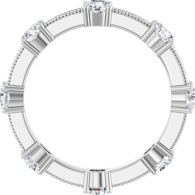 Alternating 1.40 tcw Round Lab-Grown EF/VS1+ Eternity Ring in PLAT | ViewB_4