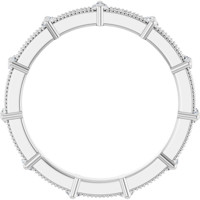 Alternating 0.39 tcw Round Diamond EF/VS1+ Eternity Ring in 14KW | ViewB_4 Alternating 0.39 tcw Round Diamond EF/VS1+ Eternity Ring in 14KW | ViewB_4