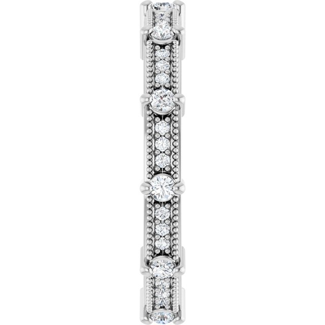 Alternating 0.39 tcw Round Diamond EF/VS1+ Eternity Ring in 14KW | ViewE Alternating 0.39 tcw Round Diamond EF/VS1+ Eternity Ring in 14KW | ViewE