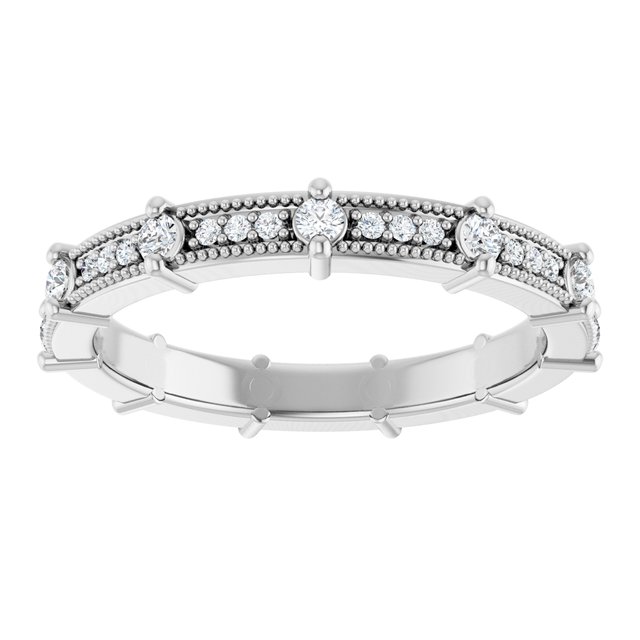 Alternating 0.39 tcw Round Diamond EF/VS1+ Eternity Ring in 14KW | ViewS Alternating 0.39 tcw Round Diamond EF/VS1+ Eternity Ring in 14KW | ViewS