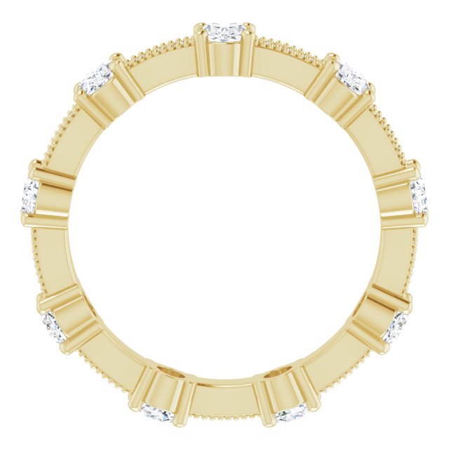 Alternating 1.04 tcw Oval Diamond GH/VS2+ Eternity Ring in 18KY | ViewB_4 Alternating 1.04 tcw Oval Diamond GH/VS2+ Eternity Ring in 18KY | ViewB_4