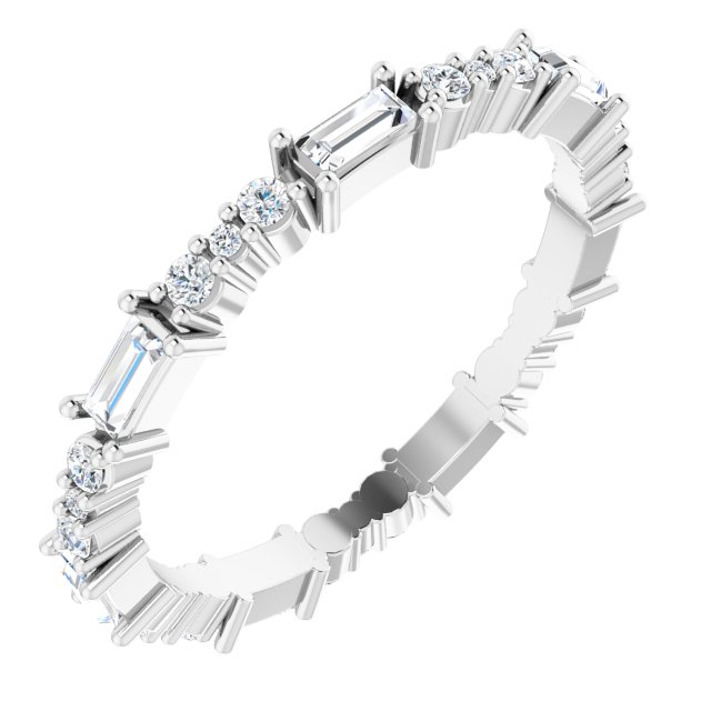 ボール Eternity 0.67 Tcw Straight Baguette Diamond EF/VS1+ Alternating Eternity