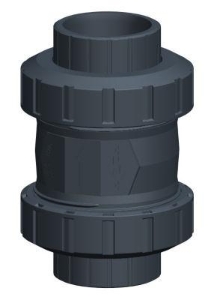 Picture of +GF+ Rückschlagventil Typ 561 PVC-U Ohne Feder Mit Klebemuffen metrisch, d mm: 40, Art.Nr.: 161561005