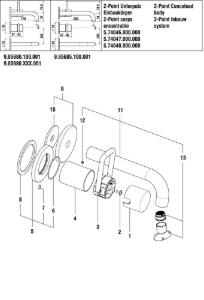 Picture of LAUFEN - GRIFF MIT FÜHRUNG TWIN L74.5 d42 CHRO, Art.Nr. :WI9156235100001