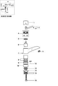 Picture of LAUFEN - GRIFF KOMPLETT CLASS II CHROM, Art.Nr. :WI9156145100001
