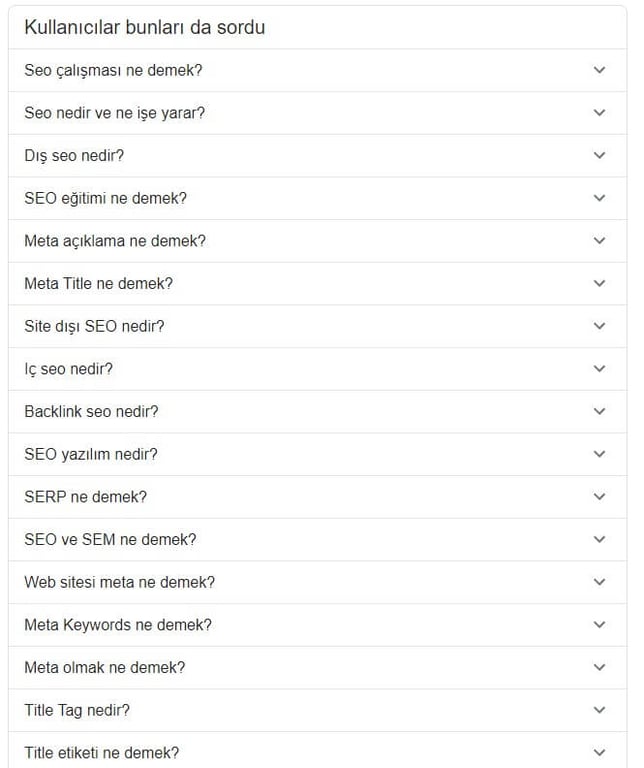 Kullanıcılar Bunları da Sordu