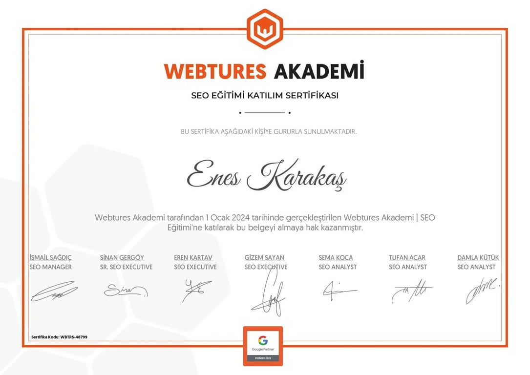 Webtures Academy certificate verification