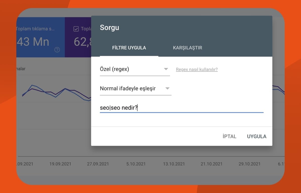 Search Console Regex İle Filtreleme