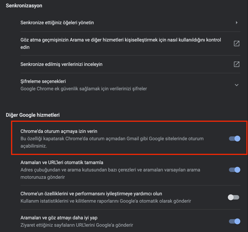 Chrome Hesap Kapatma 2