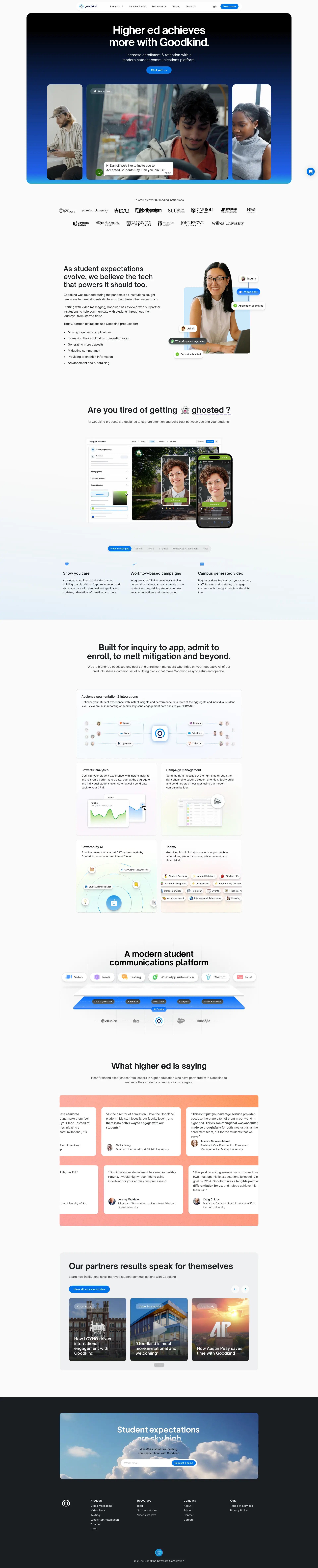 Screenshot of Goodkind website