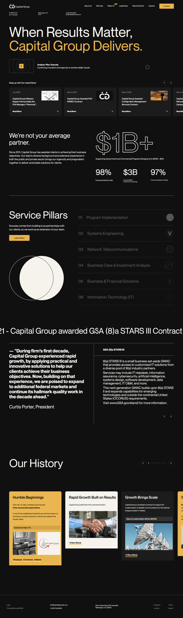 Screenshot of Capital Group website