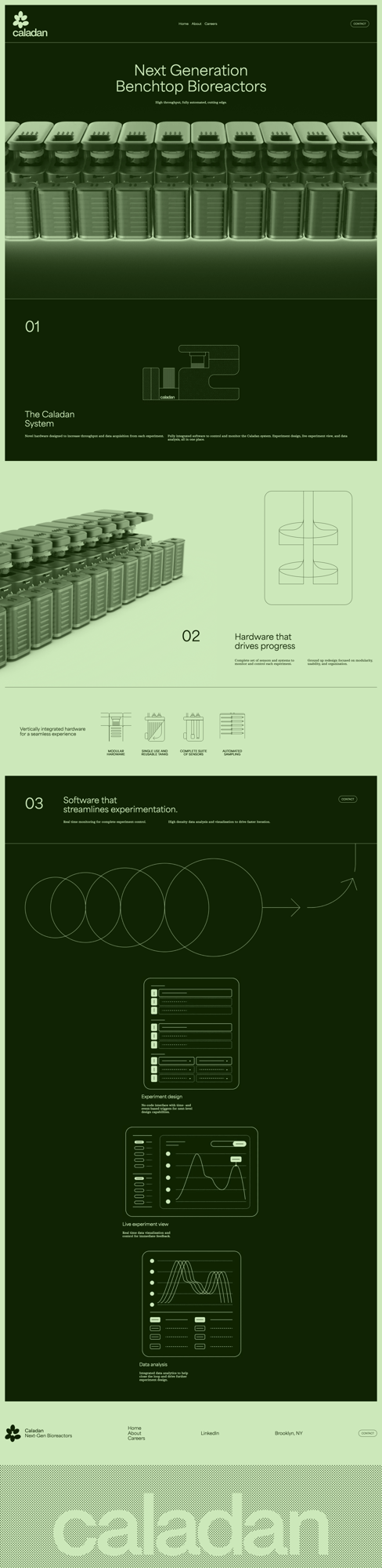 Screenshot of Caladan Bio website