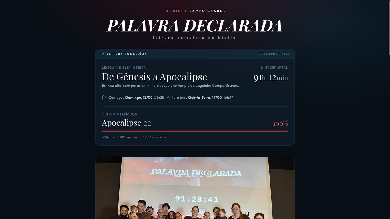 Lagoinha Campo Grande — Palavra Declarada