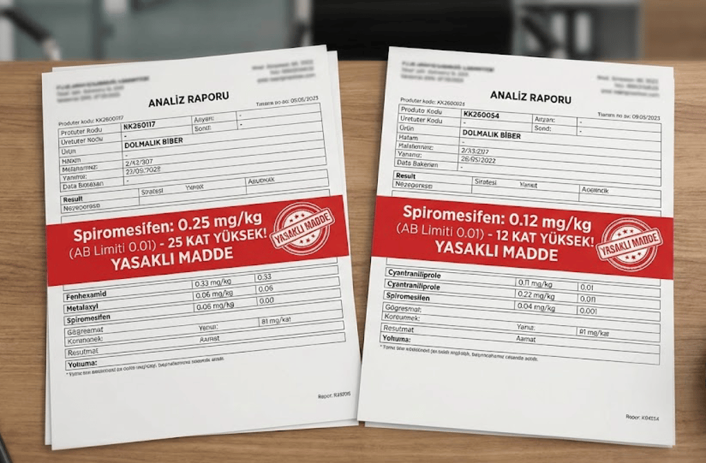 Kendi laboratuvarlarında yaptığı analizlerle "Pestisit tespit edilmedi" dedikleri biberlerden AB'de ...