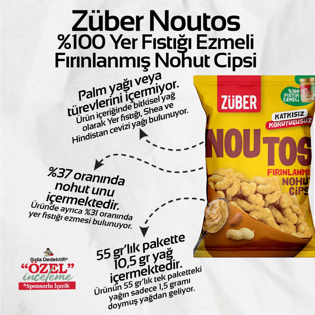Züber Noutos Yer Fıstıklı Fırınlanmış Nohut Cipsi
