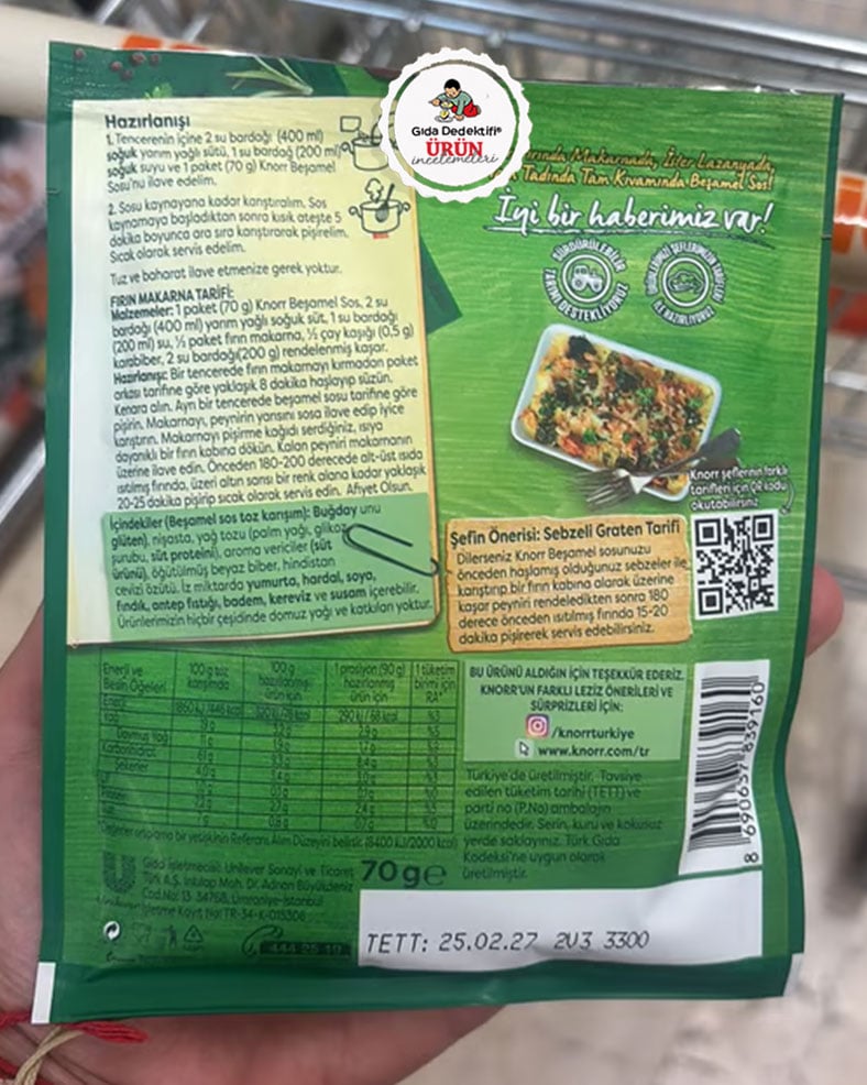Knorr Beşamel Sos Toz Karışımı