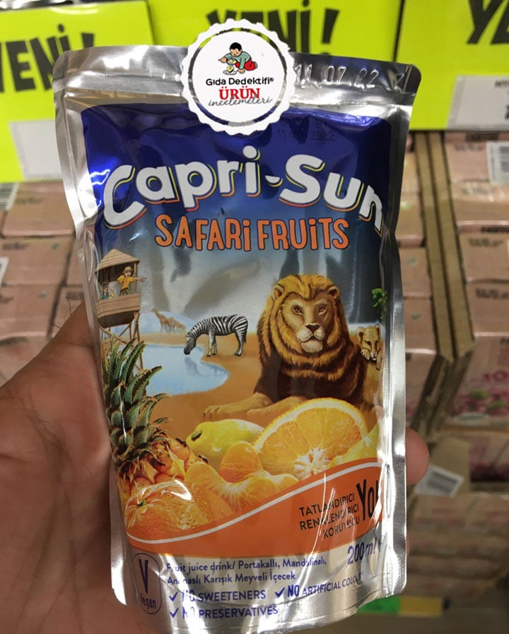 Capri Sun Safari Fruits Karışık Meyveli İçecek - Gıda Dedektifi