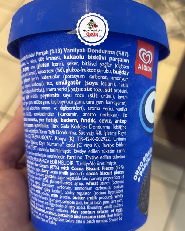 Algida Oreo Bisküvi Parçacıklı Dondurma