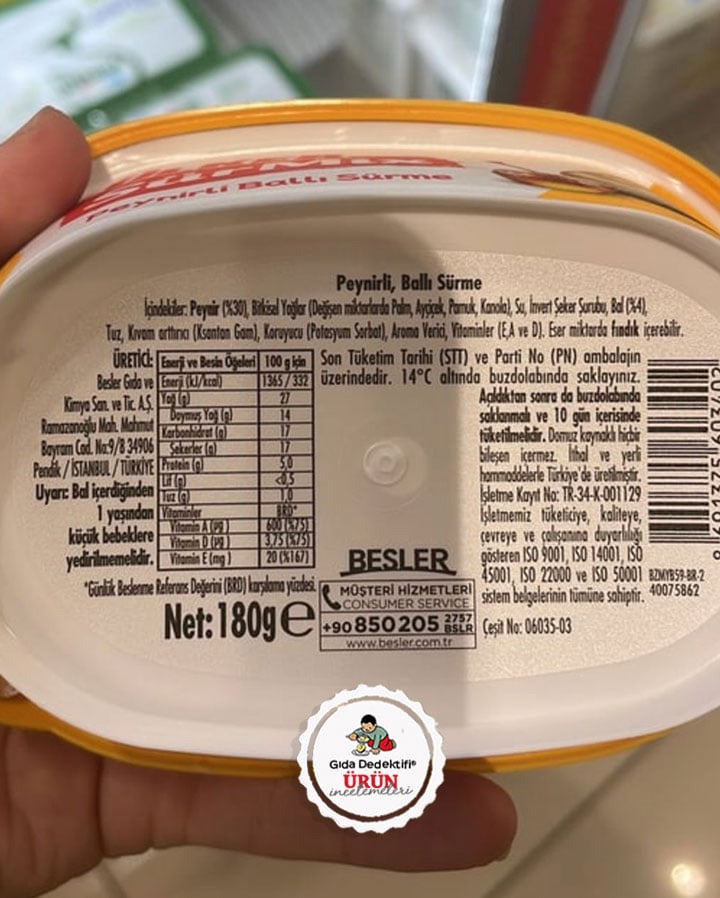 Ülker Sürmix Peynirli ve Ballı Sürme