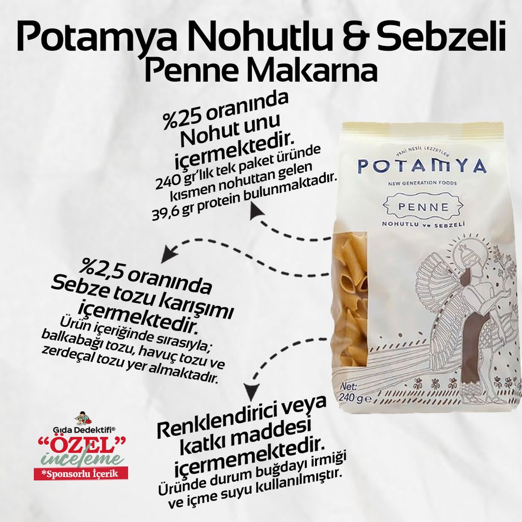 Potamya Nohutlu ve Sebzeli Makarna