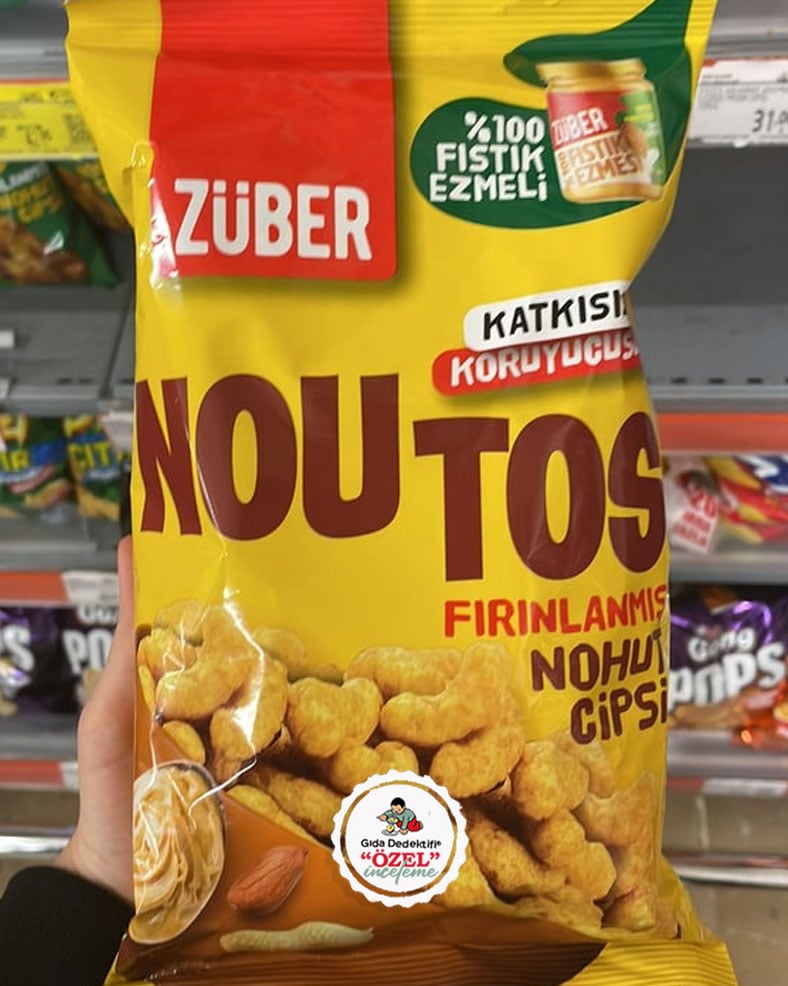 Züber Noutos Yer Fıstıklı Fırınlanmış Nohut Cipsi