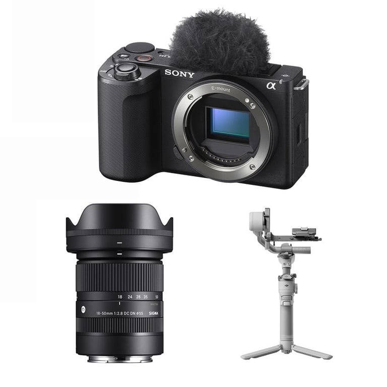 Sony ZV-E10 Mark II Body + Sigma 18-50mm F2.8 DC DN + DJI RS 4 Mini