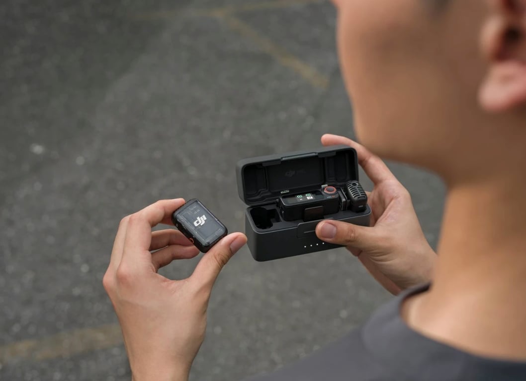Cho Thuê Microphone Không Dây DJI Mic 2 (2TX+ RX) 2 Mic- Micro Thu Âm Cài Áo Không Dây Tại Hà Nội, Hải Phòng, TP Hồ Chí Minh