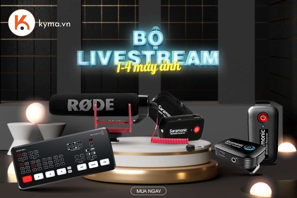 Bộ thiết bị giúp bạn Livestream chuyên nghiệp trên 1 đến 4 máy ảnh