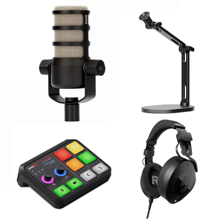 Rode PodMic + Rode Streamer X + Rode NTH-100 + Rode DS2