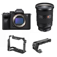 Sony Alpha A7 Mark IV Body + Sony FE 24-70mm F2.8 GM II + SmallRig Cage 3667B + SmallRig ARRI Locating Top Handle 3765