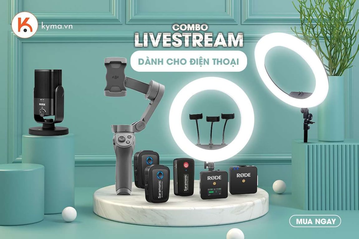 3 combo thiết bị hỗ trợ livestream điện thoại giá bình dân nhất để "chiến" mùa dịch