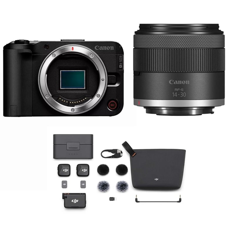 Canon EOS R50 V Body + Canon RF-S 14-30mm F4-6.3 IS STM PZ + DJI Mic Mini