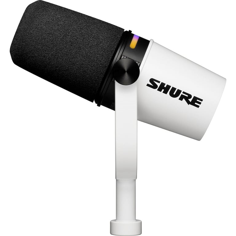 Micro thu âm Shure MV7 + - W + Elgato Wave Mic Arm LP Trắng Micro thu âm Shure MV7 + - W + Elgato Wave Mic Arm LP Trắng