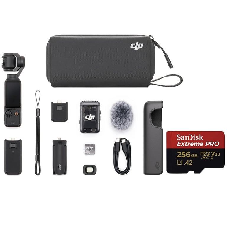 Máy quay DJI Osmo Pocket 3 Creator Combo + Thẻ nhớ MicroSDXC Sandisk Extreme Pro 256GB 200MB/140MB/s