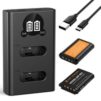 Bộ pin sạc K&F Concept NP-BX1 KF28.0044 cho Sony ZV-1, ZV-1II, RX100 WX350, HX99, RX100, CX405, PJ410, PJ440...