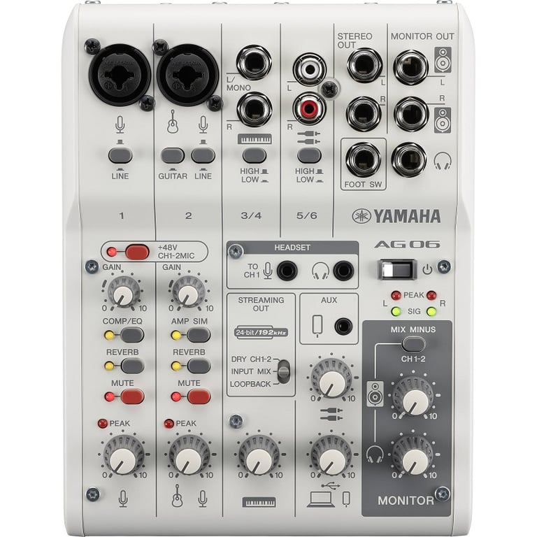 Yamaha AG06-MK2 6 Channel Mixer And USB Audio Interface With Built In Dsp Ag06mk2 Ag06 Mk2 I439065567